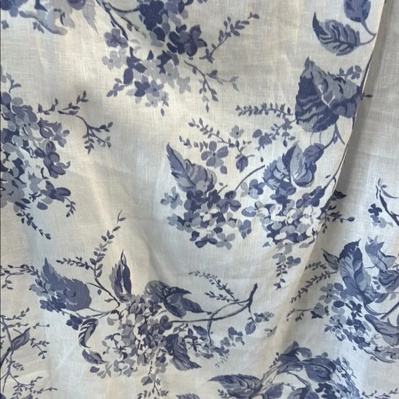 Reformation Davila Linen blue floral Dress size 8 worn once - Picture 3 of 5